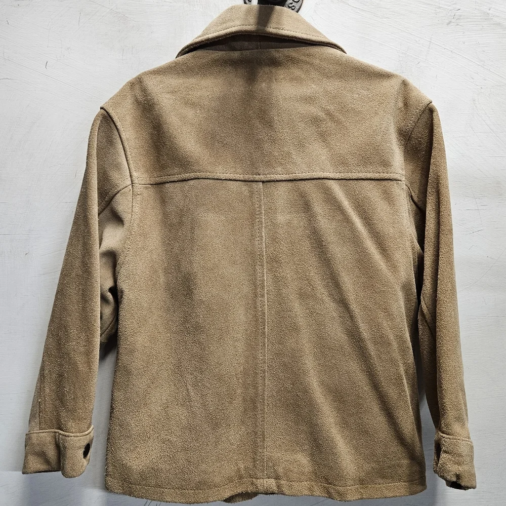 The Children's Place tan suede leather jacket size XS(4)